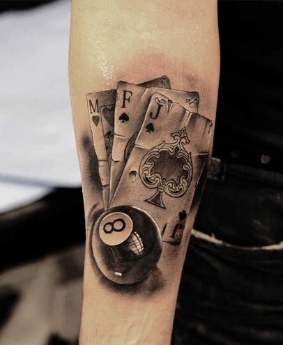 9 Stylish and Amazing Eight Ball Tattoo Designs
