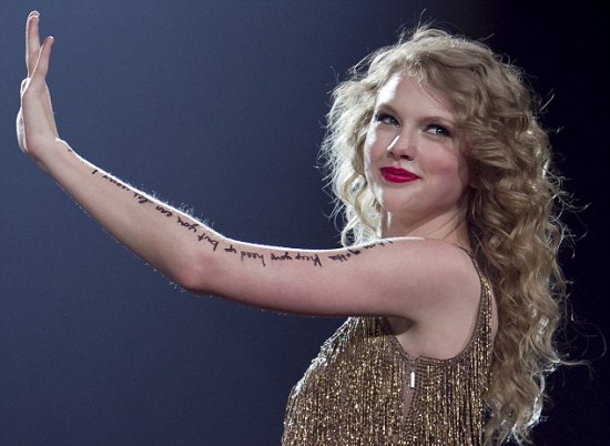 Top 9 Taylor Swift Tattoo Designs And Pictures | I Fashion Styles