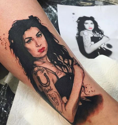 15+ Beautiful Amy Winehouse Tattoo Designs and Ideas