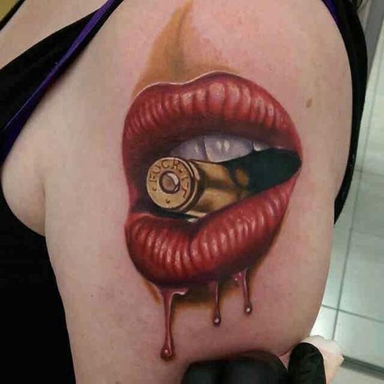 10+ Most Awesome Mouth Tattoo Designs with Images