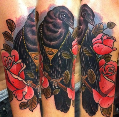10+ Stylish and Traditional Crow Tattoo Designs | I Fashion Styles