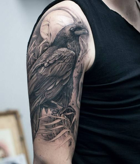 10+ Stylish and Traditional Crow Tattoo Designs | I Fashion Styles