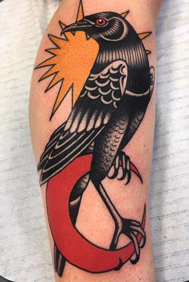 10+ Stylish and Traditional Crow Tattoo Designs | I Fashion Styles