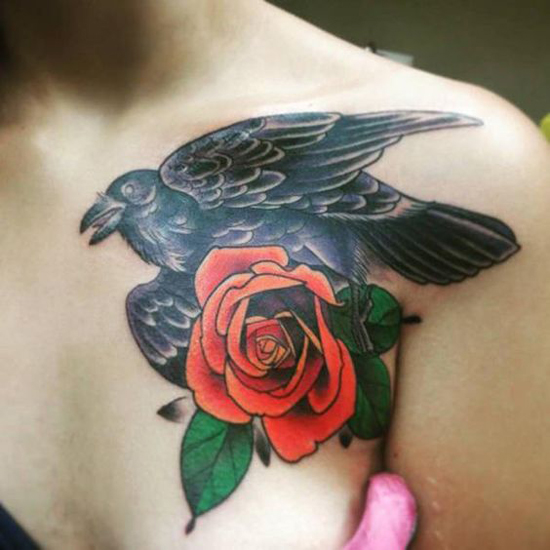 10+ Stylish and Traditional Crow Tattoo Designs | I Fashion Styles
