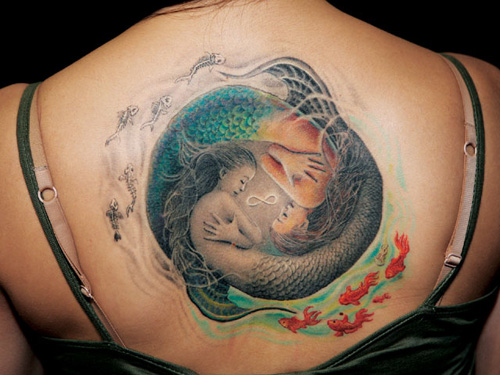 15 Simple and Traditional Mermaid Tattoo Designs