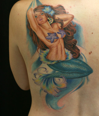 15 Simple and Traditional Mermaid Tattoo Designs