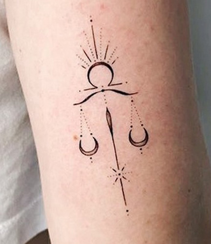20 Elegant Libra Zodiac Sign Tattoo Designs | I Fashion Styles