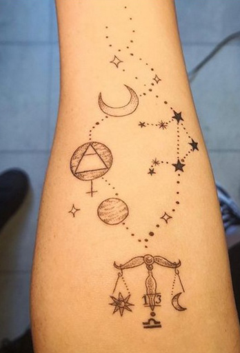20 Elegant Libra Zodiac Sign Tattoo Designs | I Fashion Styles