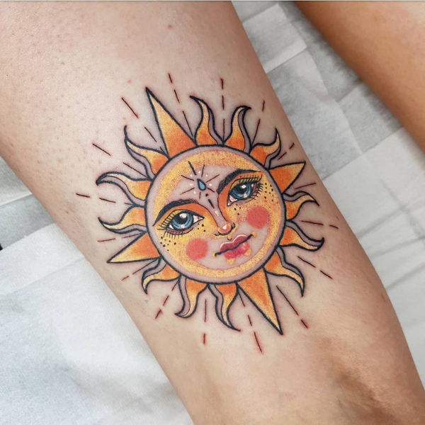 15 Sun Tattoo Designs That Brighten Up Your Day 2023