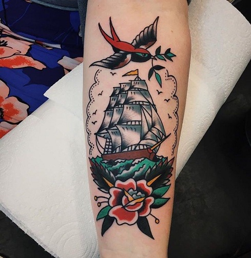 9 Stunning Ship Tattoo Designs and Ideas | I Fashion Styles