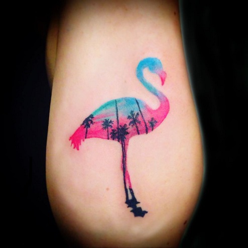 10 Stylish and Stunning Flamingo Bird Tattoo Designs