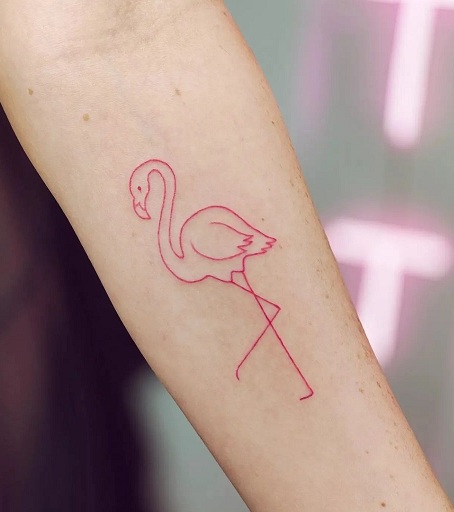 10 Stylish and Stunning Flamingo Bird Tattoo Designs