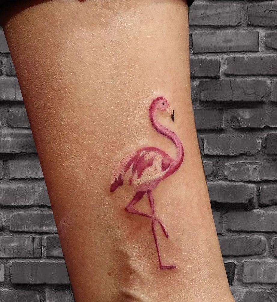 10 Stylish and Stunning Flamingo Bird Tattoo Designs
