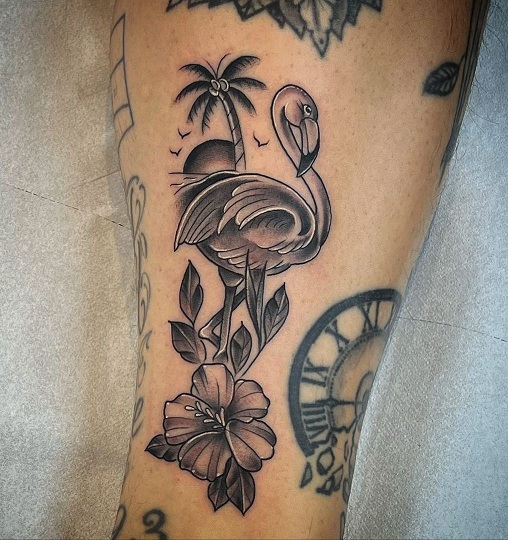10 Stylish and Stunning Flamingo Bird Tattoo Designs
