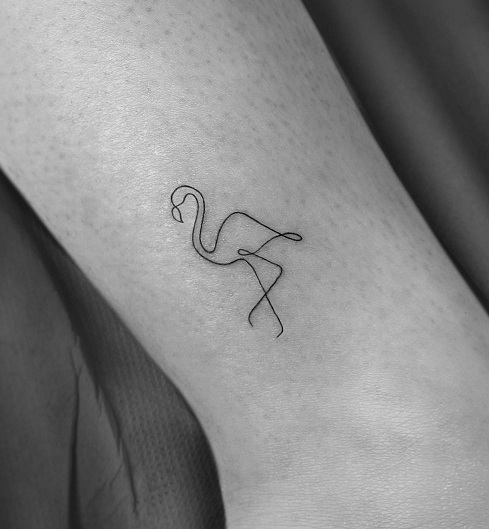 10 Stylish and Stunning Flamingo Bird Tattoo Designs