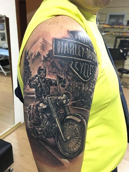 15 Most Engaging Biker Tattoo Designs with Images