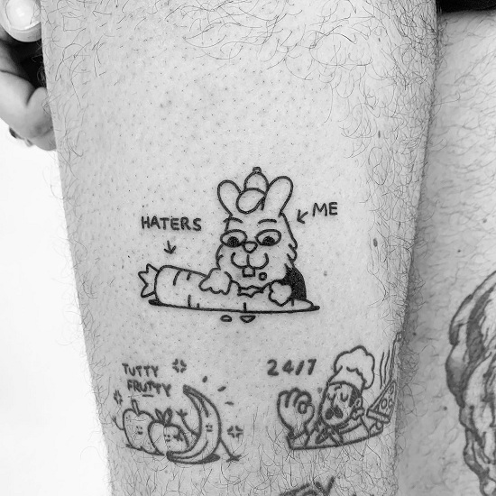 20 Amusingly Creative and Cool Funny Tattoo Designs