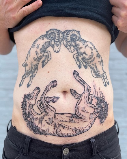 20 Attractive Stomach Tattoo Designs for Men and Women