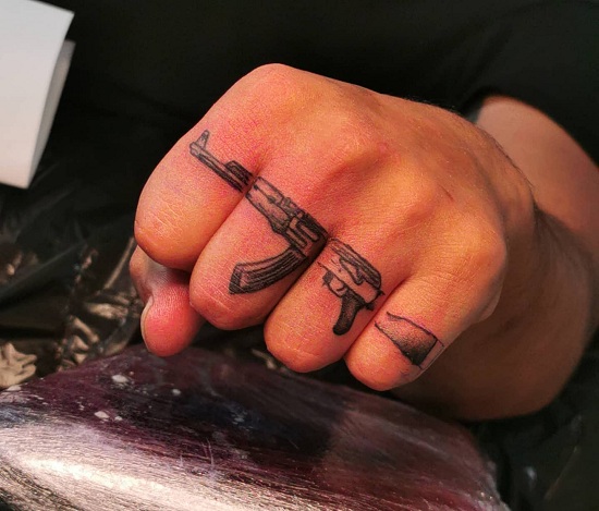 15 Exploding AK-47 Tattoo Designs for Gun Enthusiasts