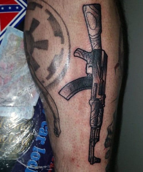 15 Exploding AK-47 Tattoo Designs for Gun Enthusiasts
