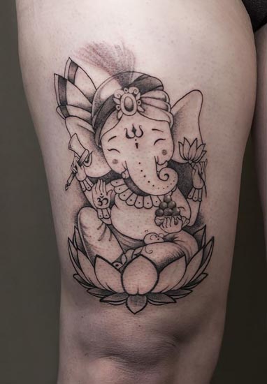 15+ Best Lord Ganesh Tattoo Designs For Men and Women
