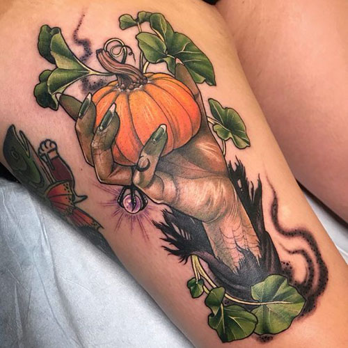 10+ Simple and Chic Pumpkin Tattoo Designs | I Fashion Styles