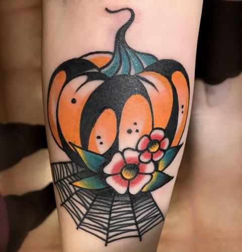 10+ Simple and Chic Pumpkin Tattoo Designs | I Fashion Styles