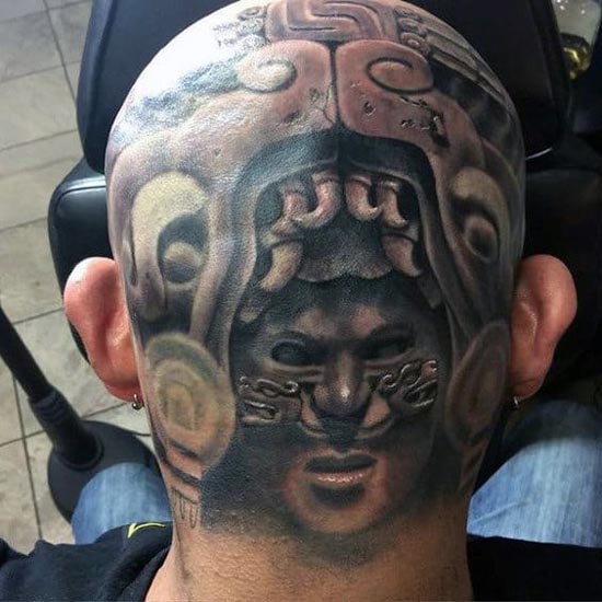 10+ Most Liked Head Tattoo Designs for Men and Women