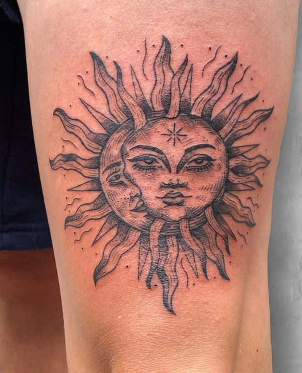 25 Gorgeous Sun and Moon Tattoo Designs Suitable for Anyone