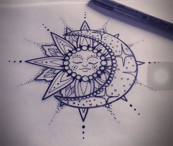 25 Gorgeous Sun and Moon Tattoo Designs Suitable for Anyone