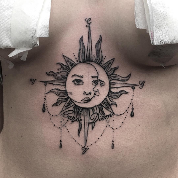 25 Gorgeous Sun and Moon Tattoo Designs Suitable for Anyone