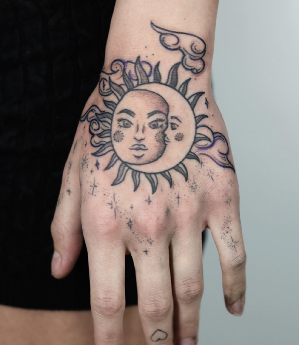 25 Gorgeous Sun and Moon Tattoo Designs Suitable for Anyone