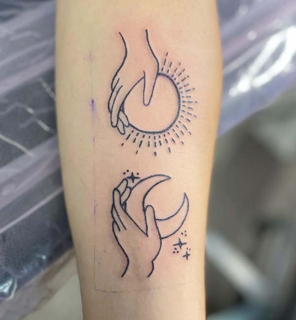 25 Gorgeous Sun and Moon Tattoo Designs Suitable for Anyone
