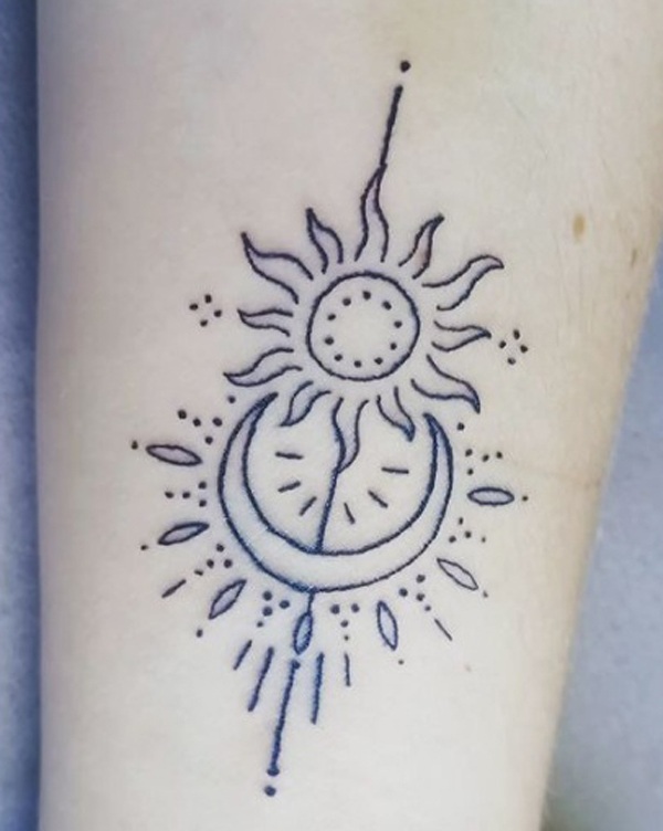 25 Gorgeous Sun and Moon Tattoo Designs Suitable for Anyone