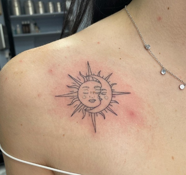 25 Gorgeous Sun and Moon Tattoo Designs Suitable for Anyone