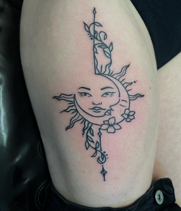 25 Gorgeous Sun and Moon Tattoo Designs Suitable for Anyone