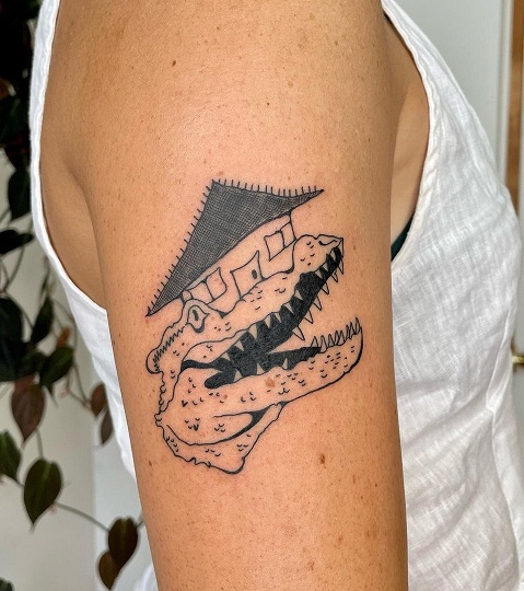 15+ Eye Catching Alligator Tattoo Designs for Powerful Look