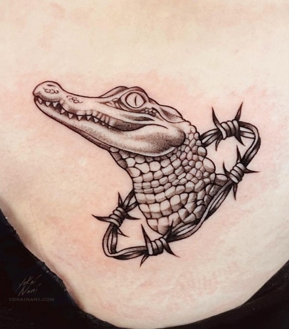 15+ Eye Catching Alligator Tattoo Designs for Powerful Look