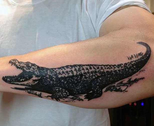 15+ Eye Catching Alligator Tattoo Designs for Powerful Look