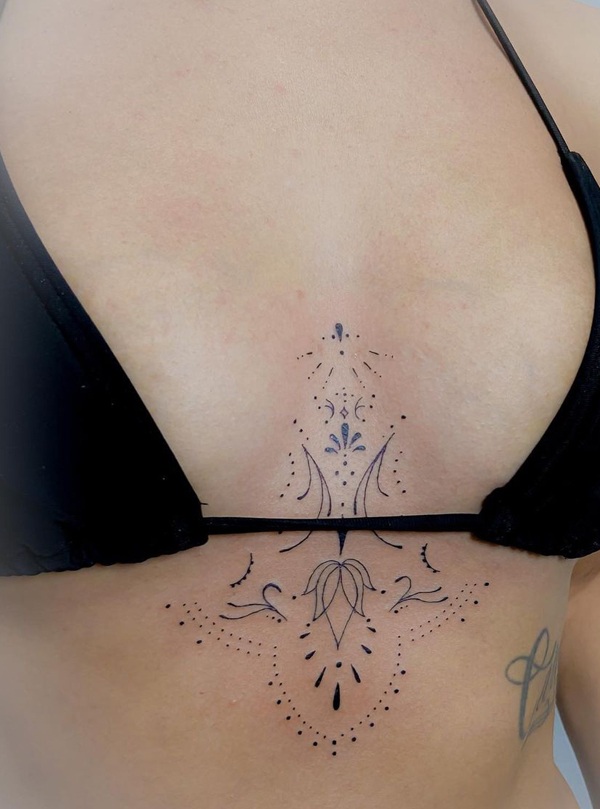 15+ Attractive Sternum Tattoo Designs and Ideas 2023