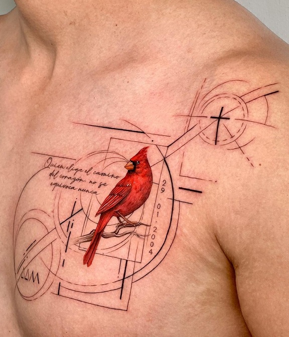 15+ Cardinal Tattoo Designs to Symbolize Love and Hope