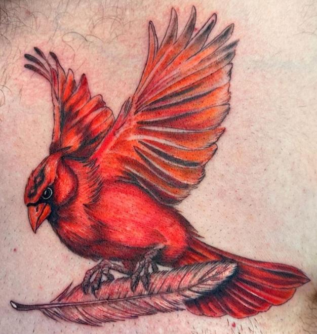 15+ Cardinal Tattoo Designs to Symbolize Love and Hope