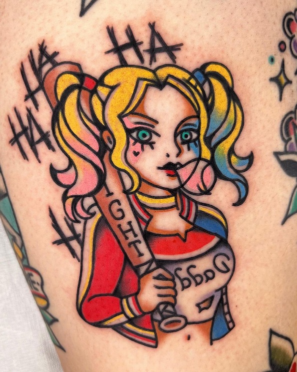 15+ Best Harley Quinn Tattoo Designs for DC Devotees