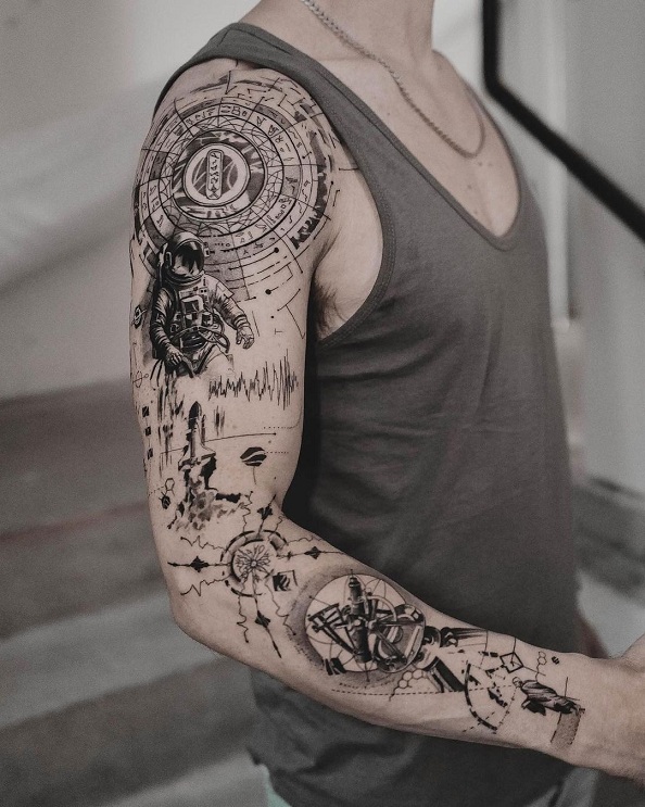 15+ Unique Astronaut Tattoo Designs for Space Enthusiasts