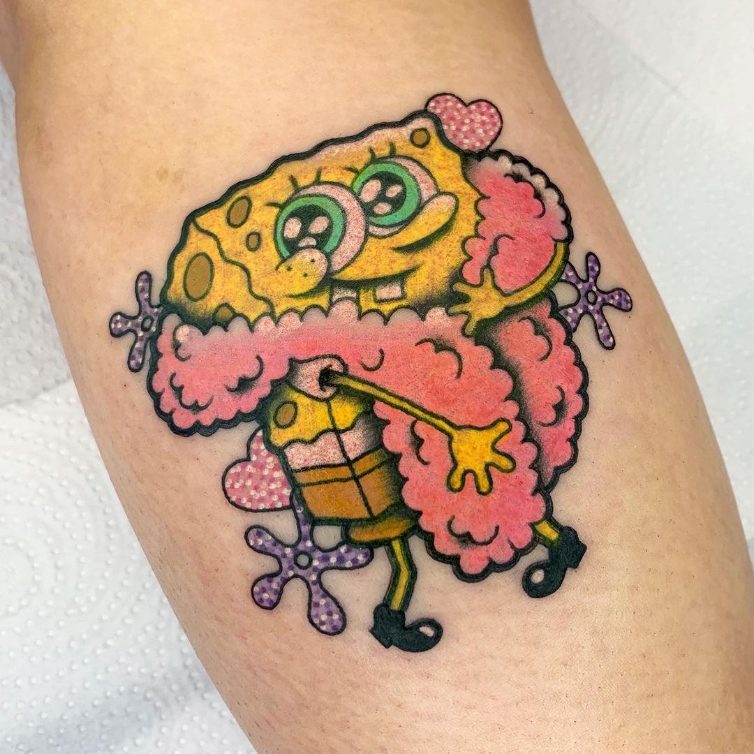 20+ Most Creative SpongeBob Tattoo Designs of All Time