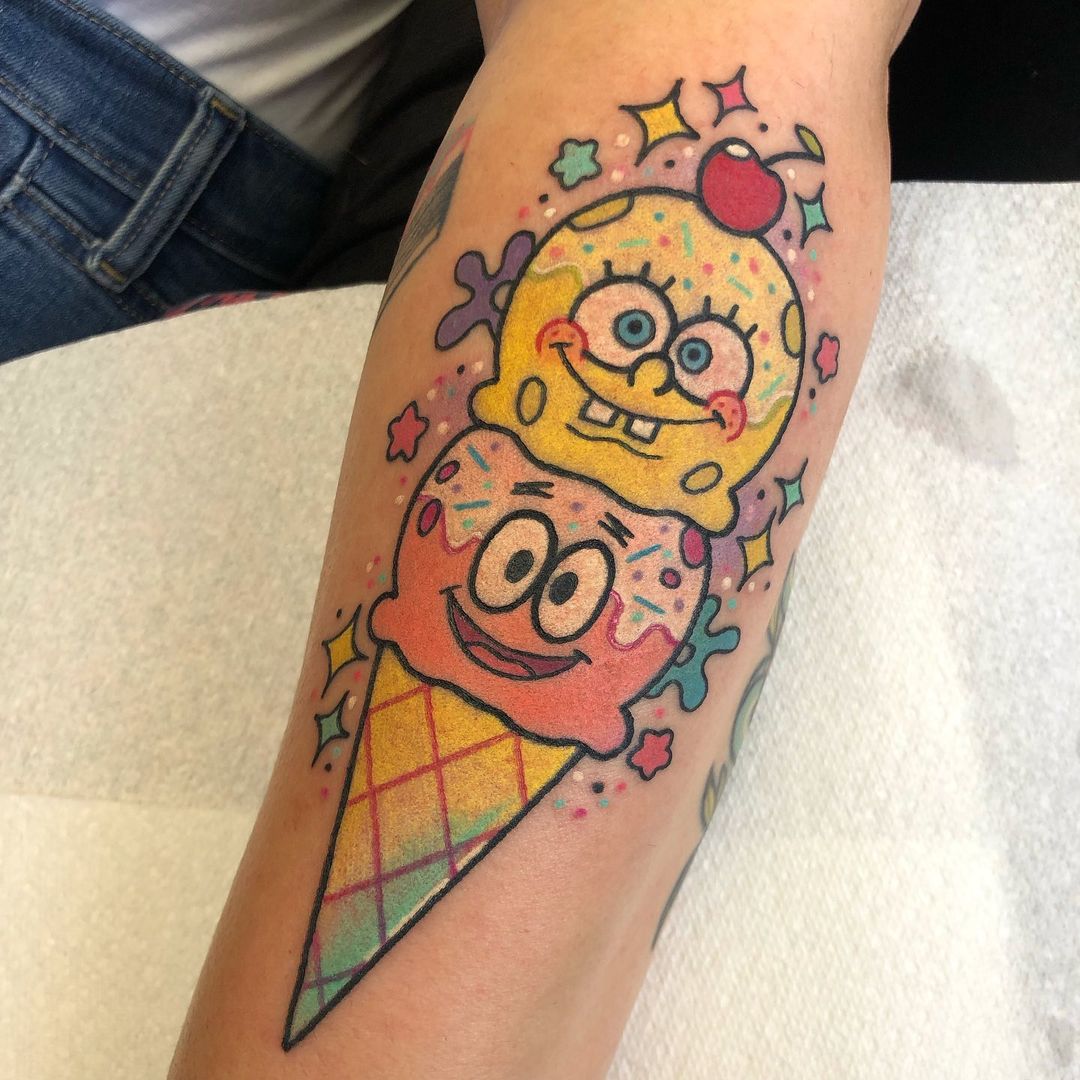 20+ Most Creative SpongeBob Tattoo Designs of All Time