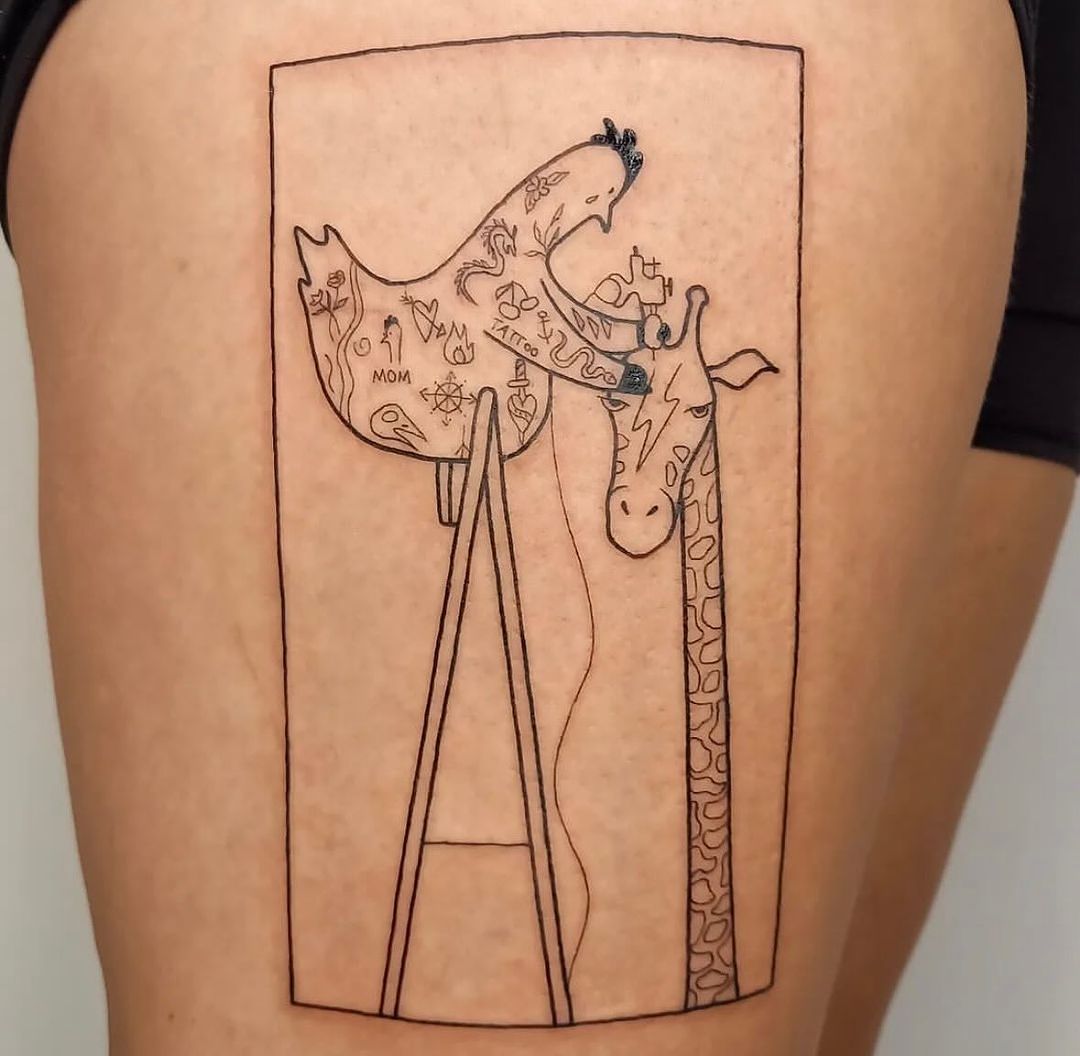 30+ Unique Giraffe Tattoo Designs with Meanings