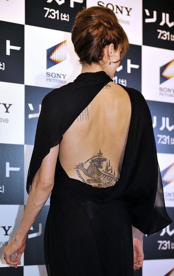 10+ Amazing Angelina Jolie Tattoos and Their Meanings