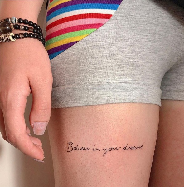 35+ Fantastic Thigh Tattoos For Women 2024