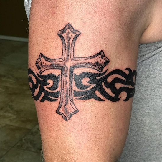 30+ Striking Tribal Cross Tattoo Designs Just For You 2024